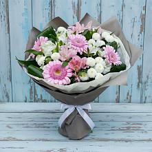 Букет цветов из:  Герберы, Альстромерии и Хризантемы #REPLACE_PRED# Волжский