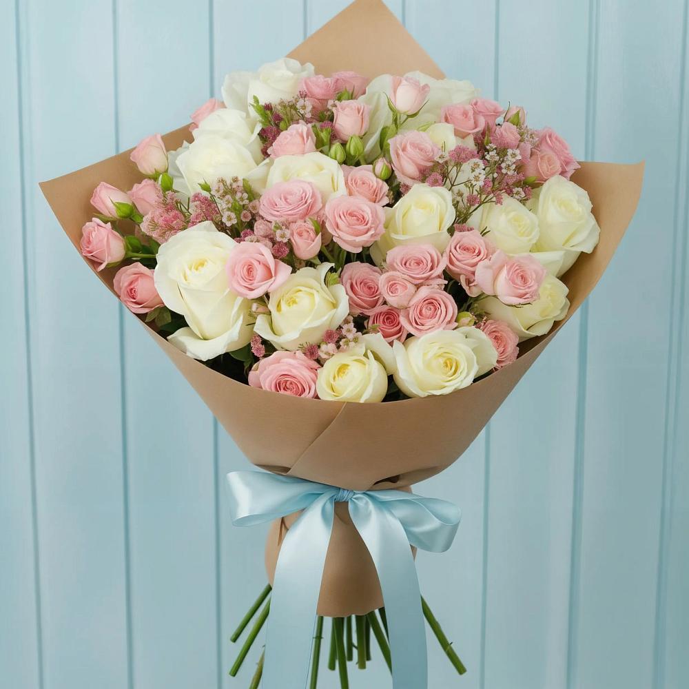 Букет цветов из: Розы в Волжский