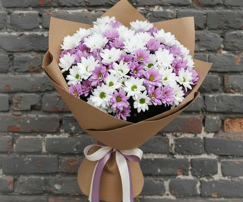 Букет цветов из: Хризантемы в Волжский
