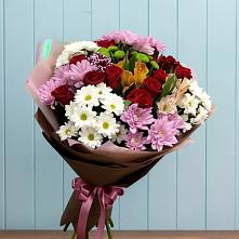 Букет цветов из:  Розы, Хризантемы и Альстромерии #REPLACE_PRED# Волжский