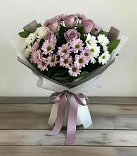 Букет цветов из:  Хризантемы и Розы #REPLACE_PRED# Волжский